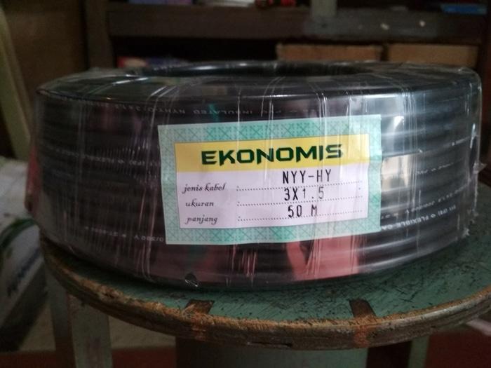 kabel listrik kabel NYYHY 3x1,5 3x1.5 kabel HYO HY0 3X1.5 3X1,5 - Hitam