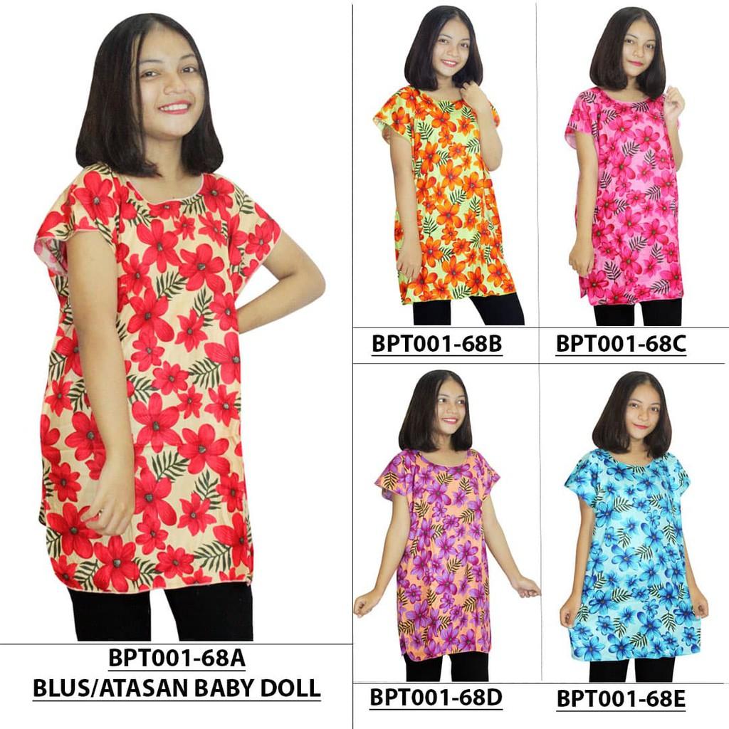 Atasan Santai- Kaos Sehari-Hari Wanita- Blouse Batik (BPT001-68)