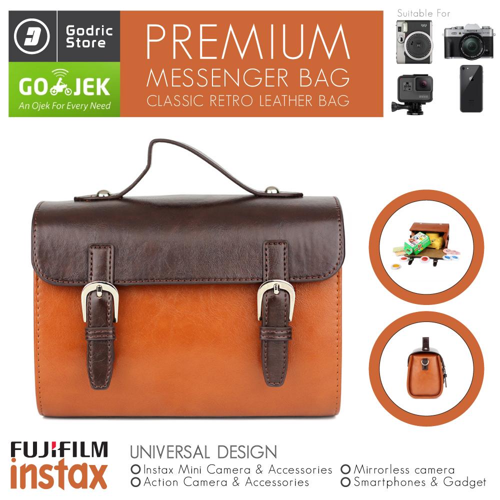 Messenger Bag Tas Classic for Universal Fujifilm Instax 9 50 90 SQUARE SP2 SP3 SQ10 SQ6 Mirrorless Digital Camera Case etc