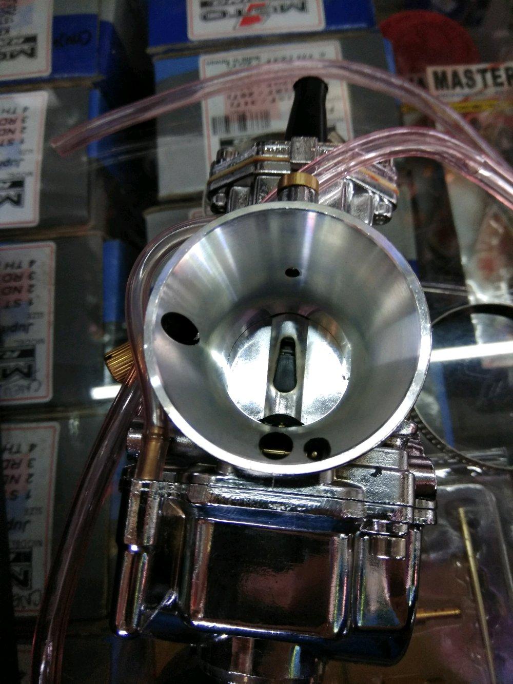 Karbu rator racing PWK uk uran 28 mm wilwood chrome gampang