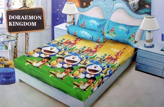 180 Sprei Kintakun Dluxe Doraemon Kingdom No.1 ||| sprei kintakun my love kintakun 180x200 bonita polos lady rose katun jepang waterproof 160x200 bed cover set california