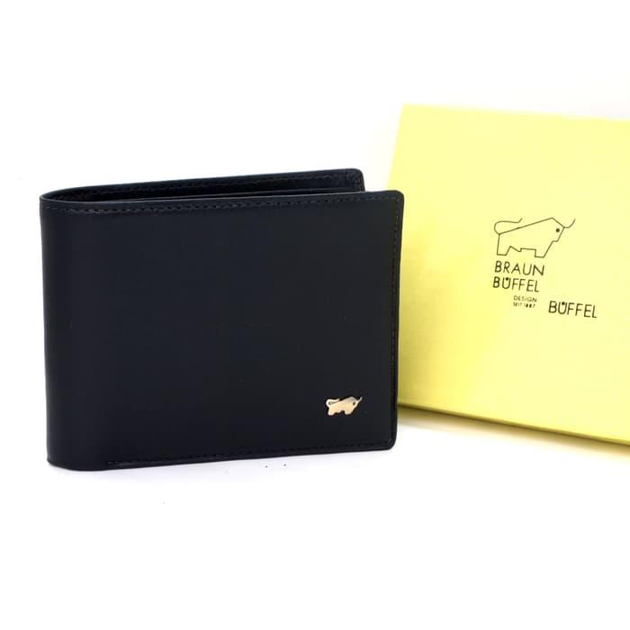 DOMPET KULIT PRIA TIDUR IMPORT BRANDED | BRAUN BUFFEL 5211 BLACK