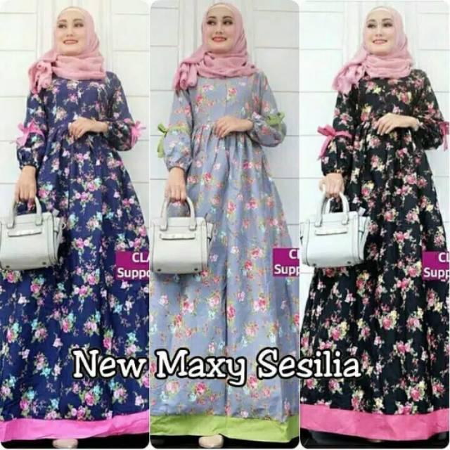 (PROMO SAMPAI 3HARI) BC NEW MAXY SESILIA / BUSANA MUSLIM / GROSIR BAJU MUSLIM / PROMO RAMADHAN (GREY)