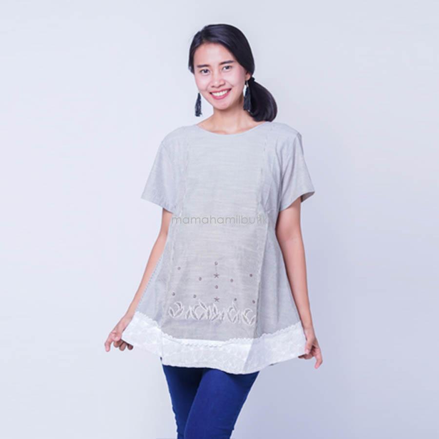 Ning Ayu Baju Hamil Atasan Pendek Motif Salur Verenda - SD 312 / Baju Hamil Kerja / Baju Hamil Modern / Baju Hamil Lucu / Baju Hamil Modis/ Baju Hamil Murah / Baju Hamil Untuk Kerja /Baju Hamil Muslim / Baju Hamil Seksi