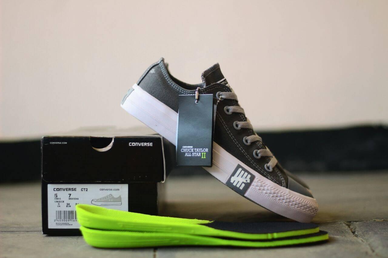 Sepatu Sneakers Pria Converse CT Undefeated OX / Low For Men Size 39-43 Sepatu Sekolah Warna Abu