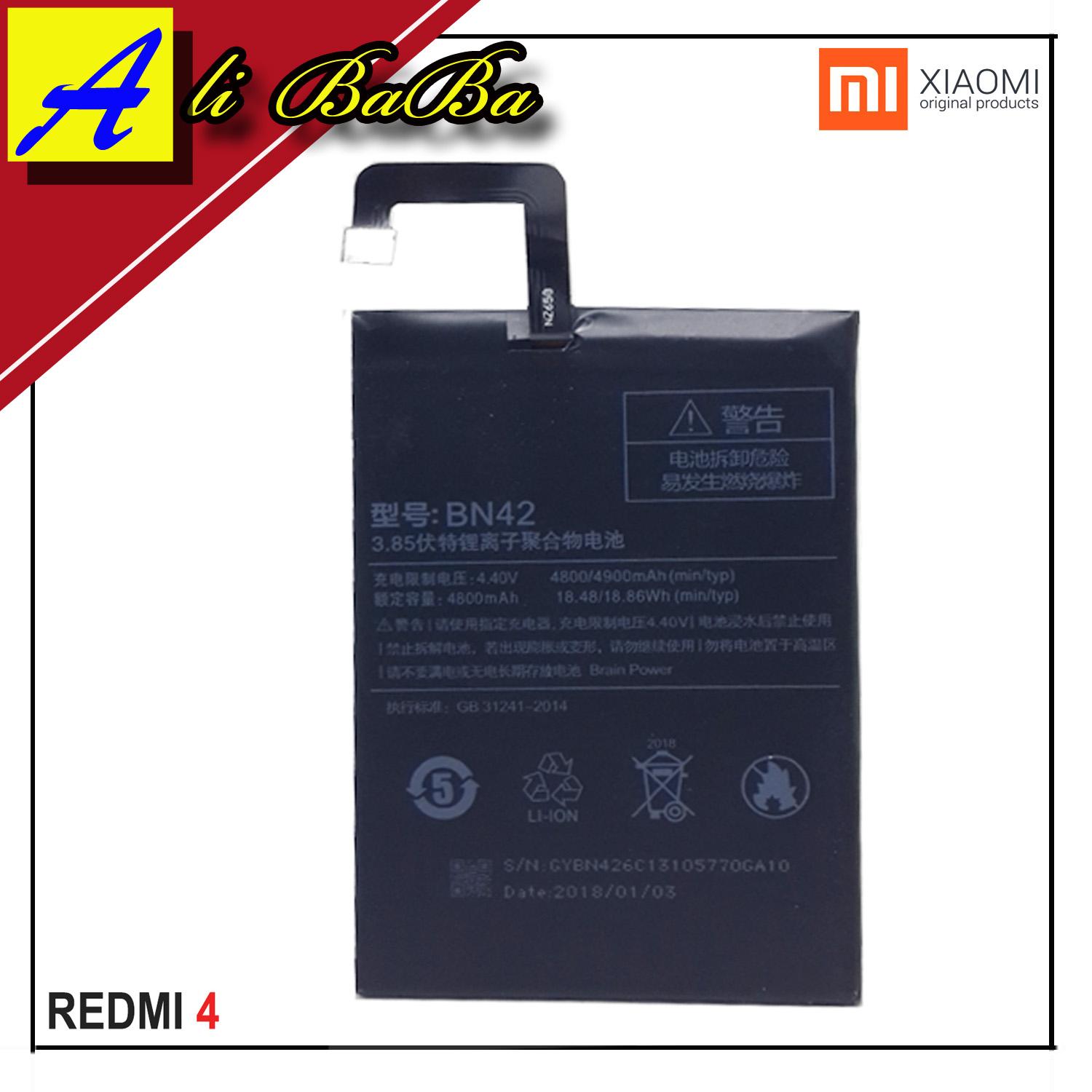 Buy & Sell Cheapest XIAOMI BATTERY BN42 Best Quality Product Deals Baterai Handphone Xiaomi Redmi 4 Redmi 4 Prime BN42 Battery HP Xiaomi Redmi 4 Batu Batre
