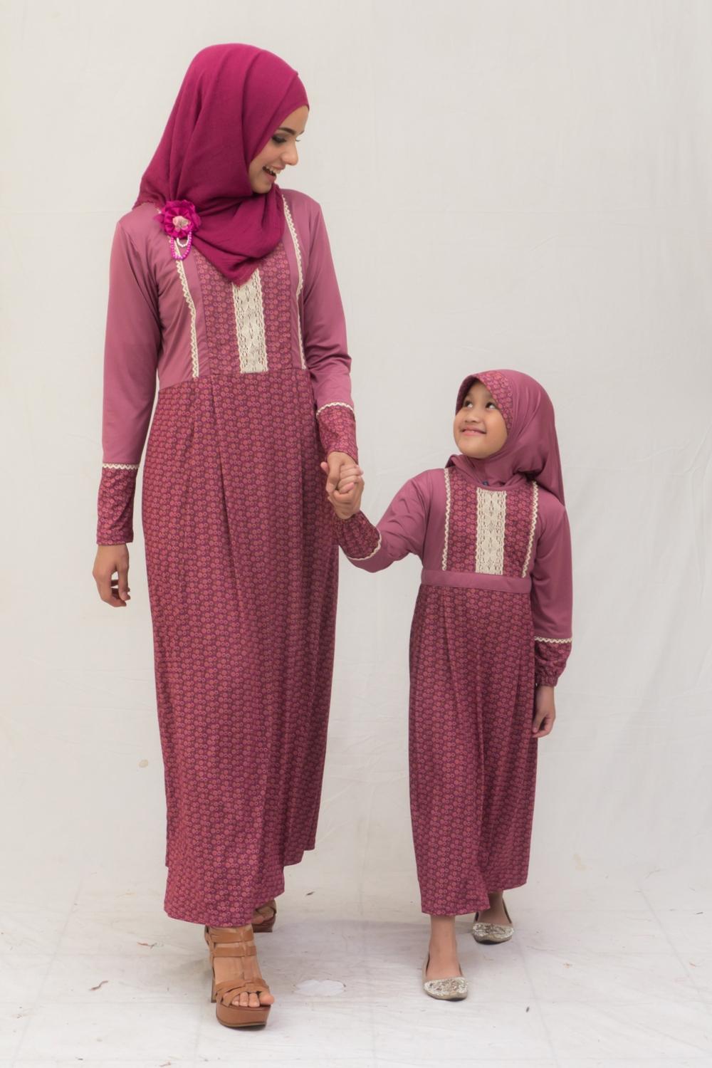 Gamis Vintary Pink Anak (Rima)