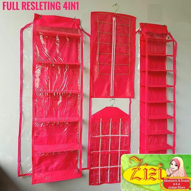 RAK GANTUNG TRIPLEK KAYU BERKUALITAS MULTIFUNGSI 4IN1 SERBAGUNA RESLETING HANA_ID.STORE