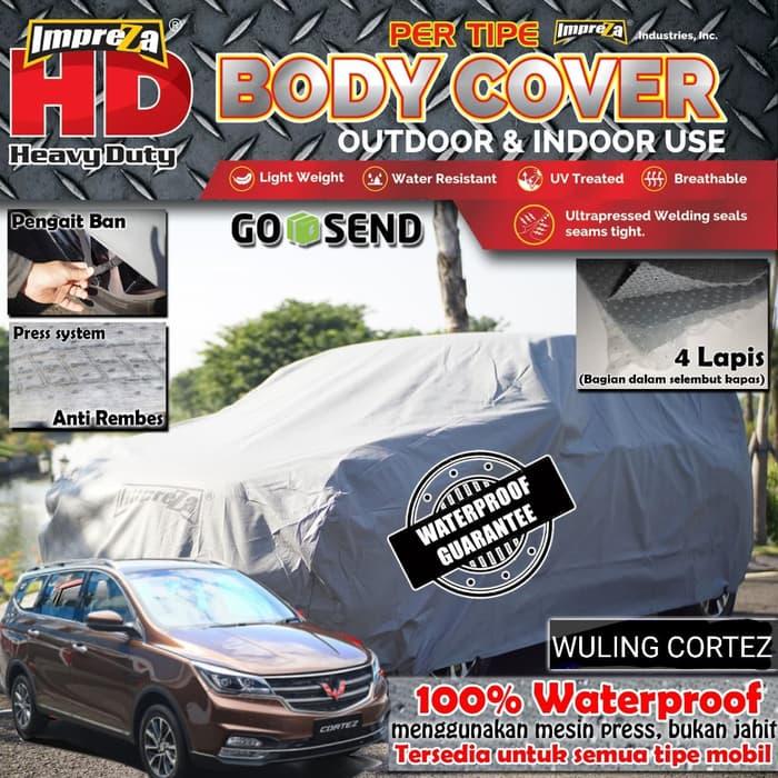 Body Cover / Sarung Outdoor Wuling Cortez - ImprezaHD 100% Waterproof - 4 Lapis - Bisa Dicuci - Bisa Dilipat