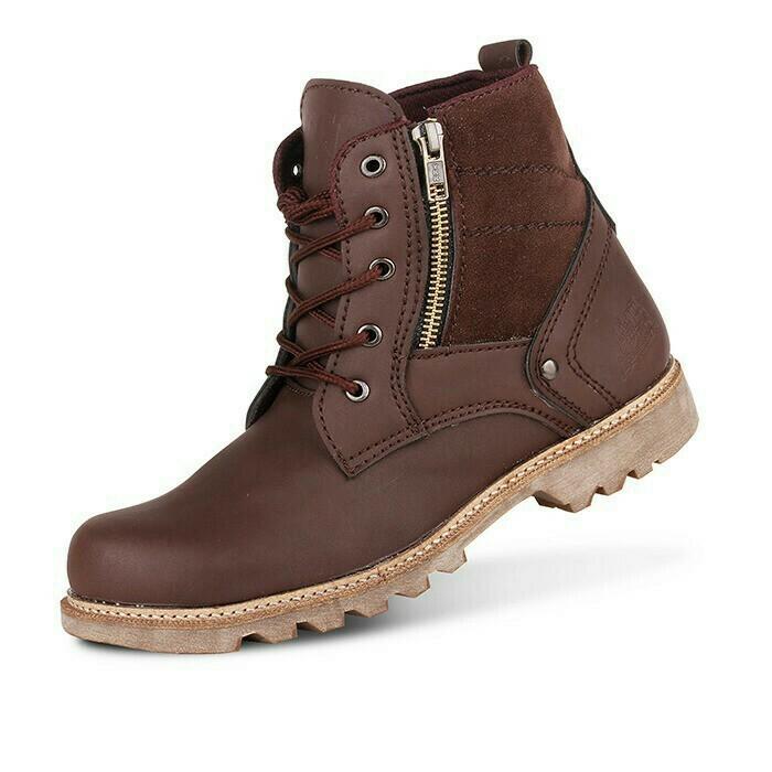 Sepatu Boots Pria Caterpillar Kansas Safety Ujung Besi - Sepatu Proyek - Free Kaos Kaki