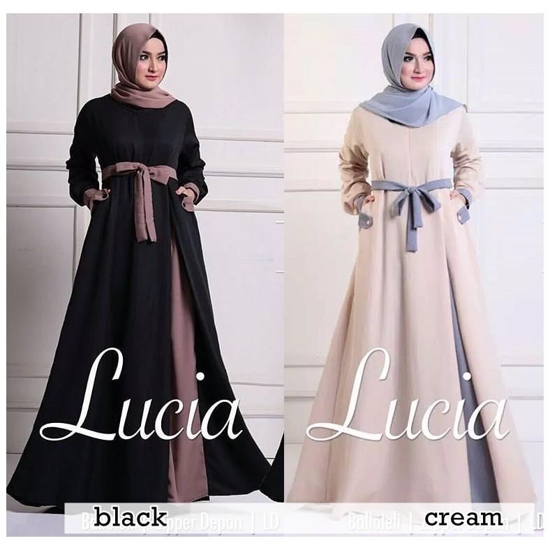 GAMIS SYARI WARNA PUTIH GAUN FASHION | GAMIS MURAH PEREMPUAN JUMBO POLOS