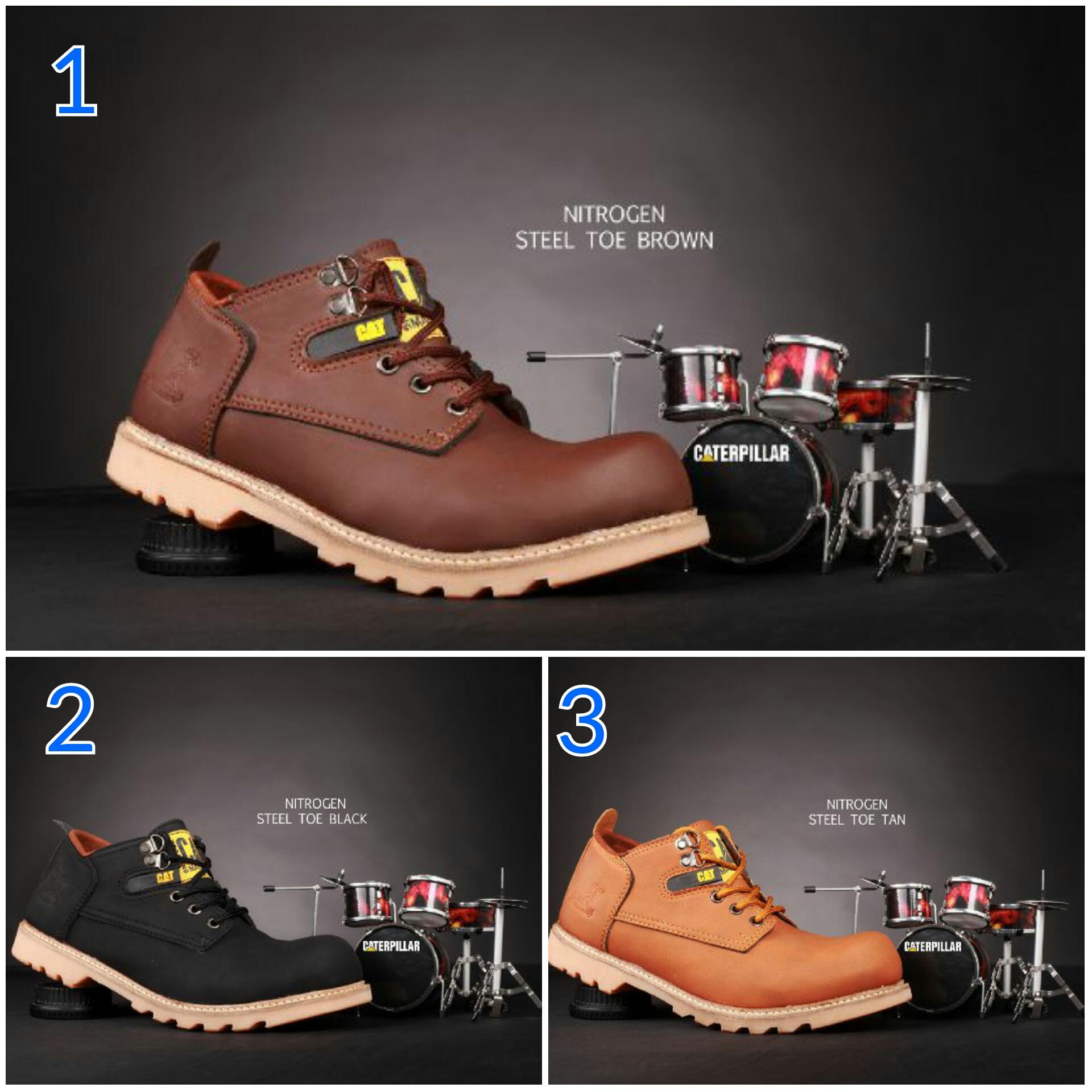 Sepatu Caterpillar Nitrogen Steel Toe Sepatu Pria Original