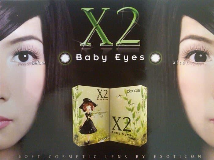 Promo - Softlens Warna X2 Baby Eyes Piccola (Hitam) by Exoticon Original