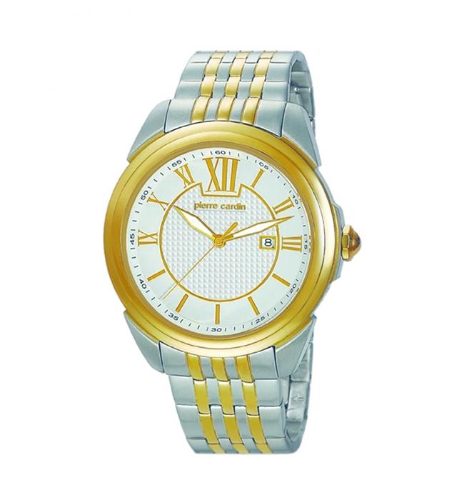 Pierre Cardin Jam Tangan Pria Pierre Cardin PC104891F02 Kaleidoscope Homme Silver Gold Stainless Steel