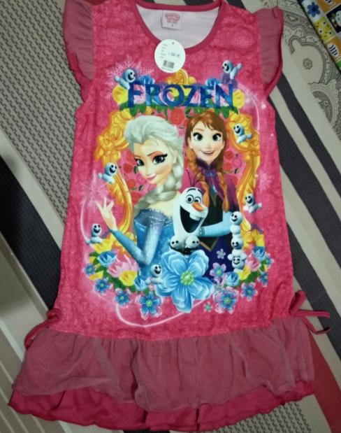Daster Frozen anak umur dibawah 5 tahun