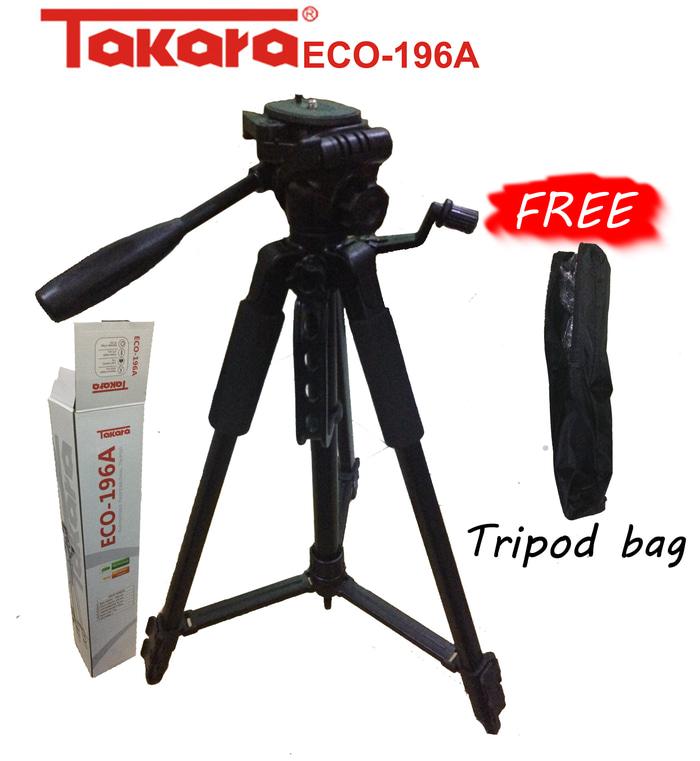 Best Seller!! Tripod Takara Eco-196A For Camera Dslr Mirrorless Free Bag - ready stock