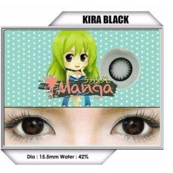 Exoticon Softlens by X2 SHIN MANGA Big Eyes 15.5mm KIRA BLACK - Minus 3.00