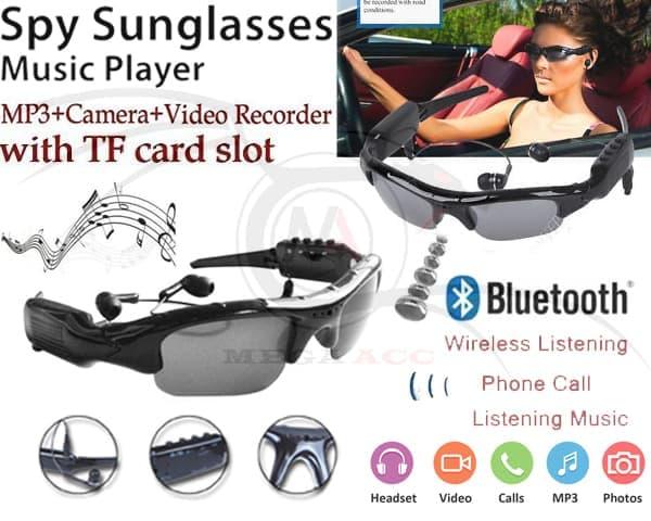 Spy Mp3 Sunglasses ( Mp3 + Camera + Video Recorder ) With Tf Card Slot / Aneka Kamera Pengintai Terbaru Lengkap / Kamera Tersembunyi Model Kacamata