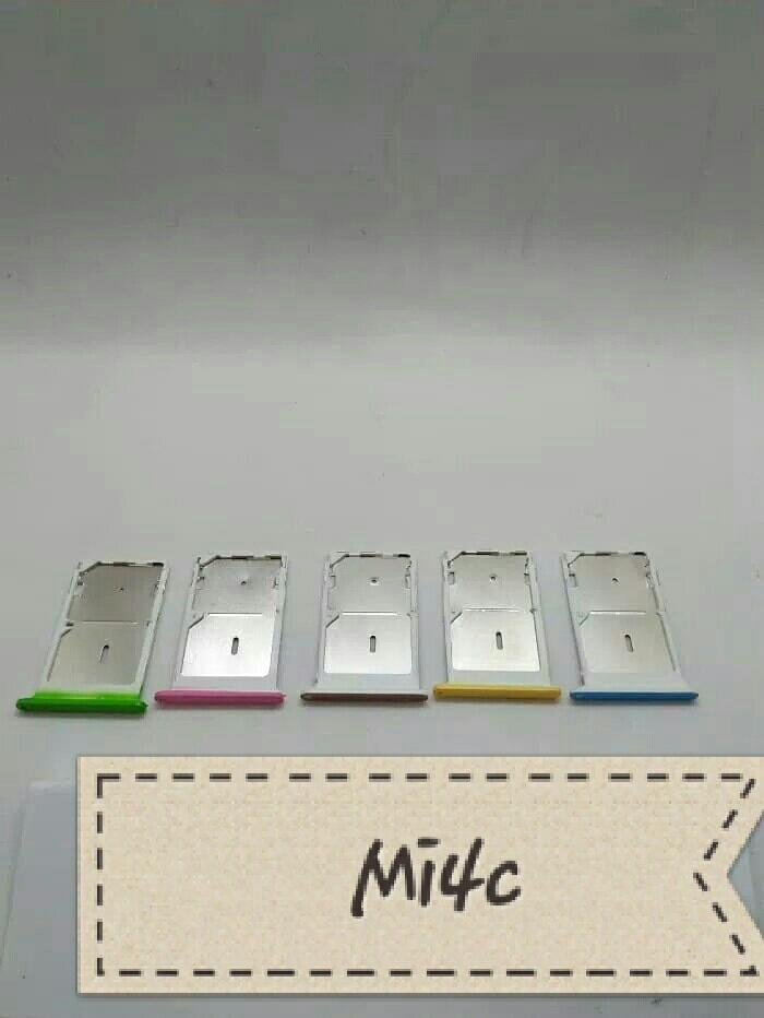Sim Tray / Slot Sim Card Xiaomi MI 4C ORIGINAL Warna: - HIJAU - PINK - KUNING - BIRU - GOLD