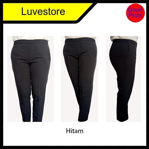 Celana Panjang wanita bahan kain katun strech celana panjang kantor wanita Celana panjang wanita pinggang karet tanpa seleting