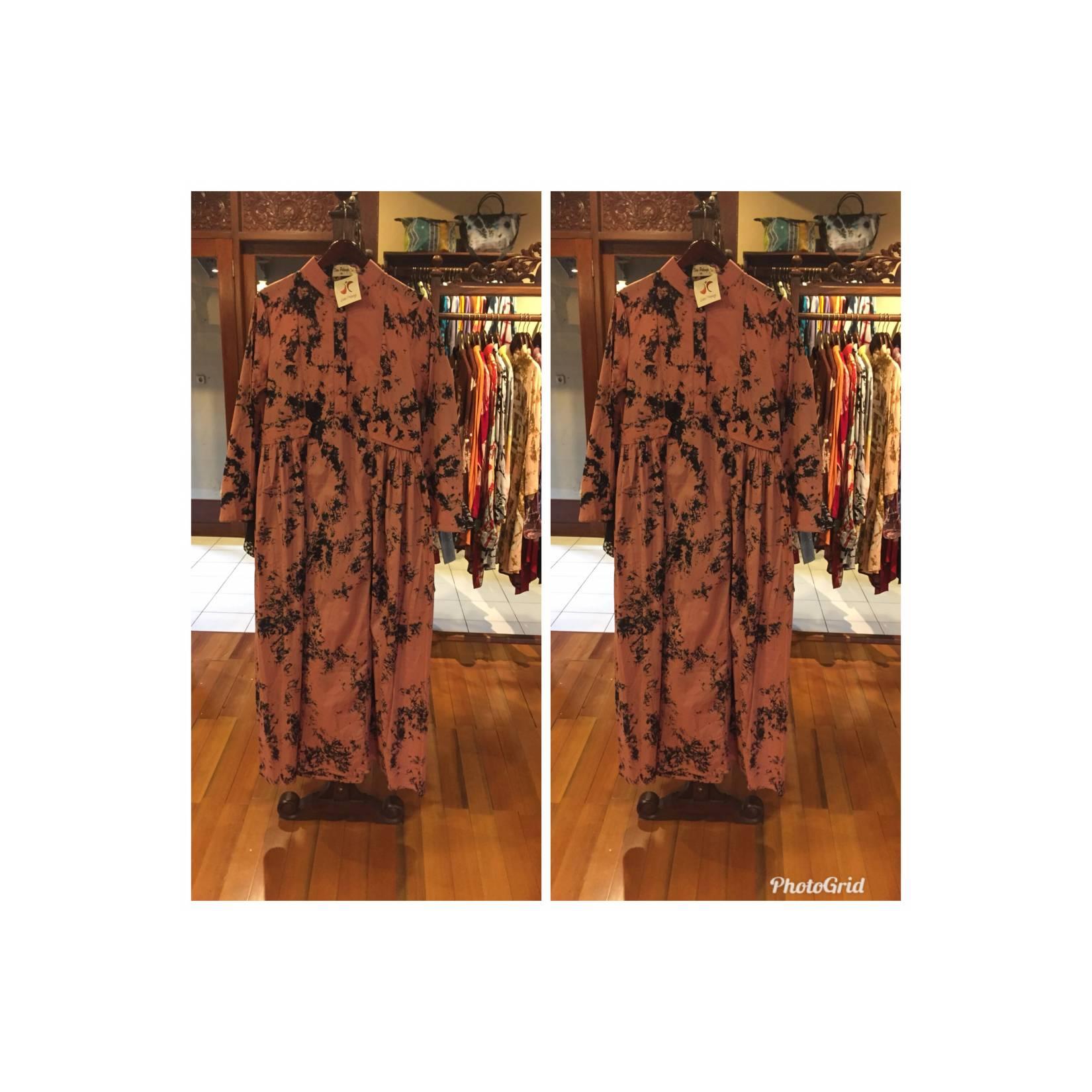 Abaya katun Jumputan By Dian Pelangi Original Dress Gamis kaftan