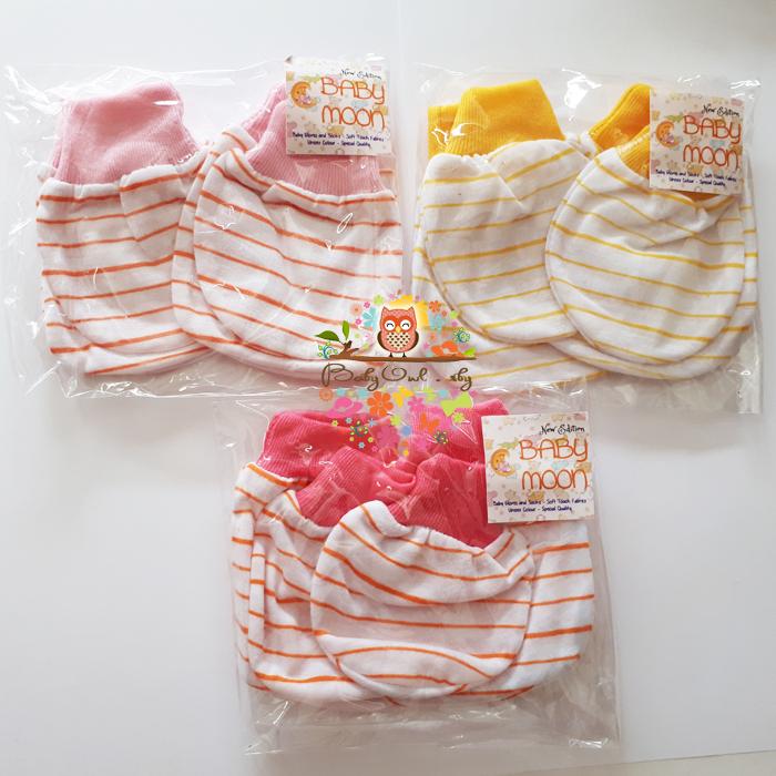 3set sarung tangan dan kaos kaki bayi 3warna