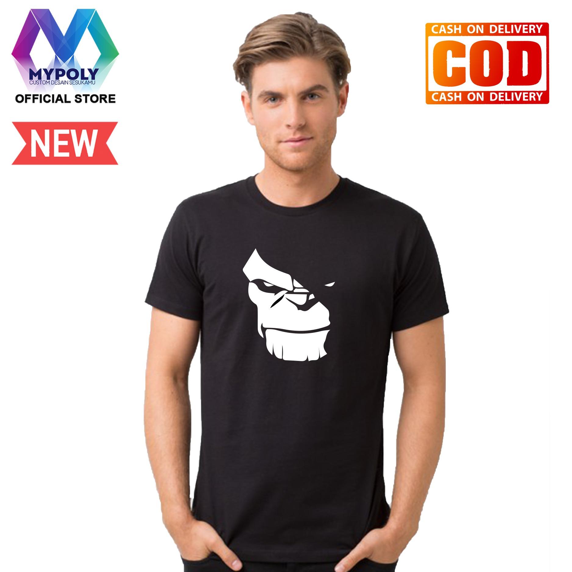 Kaos Premium Mypoly Pria Laki-Laki PL / Baju Couple Family Keluarga / Tshirt distro Anak Wanita / Fashion atasan / Kaos Pria Dewasa Thanos Silhouette