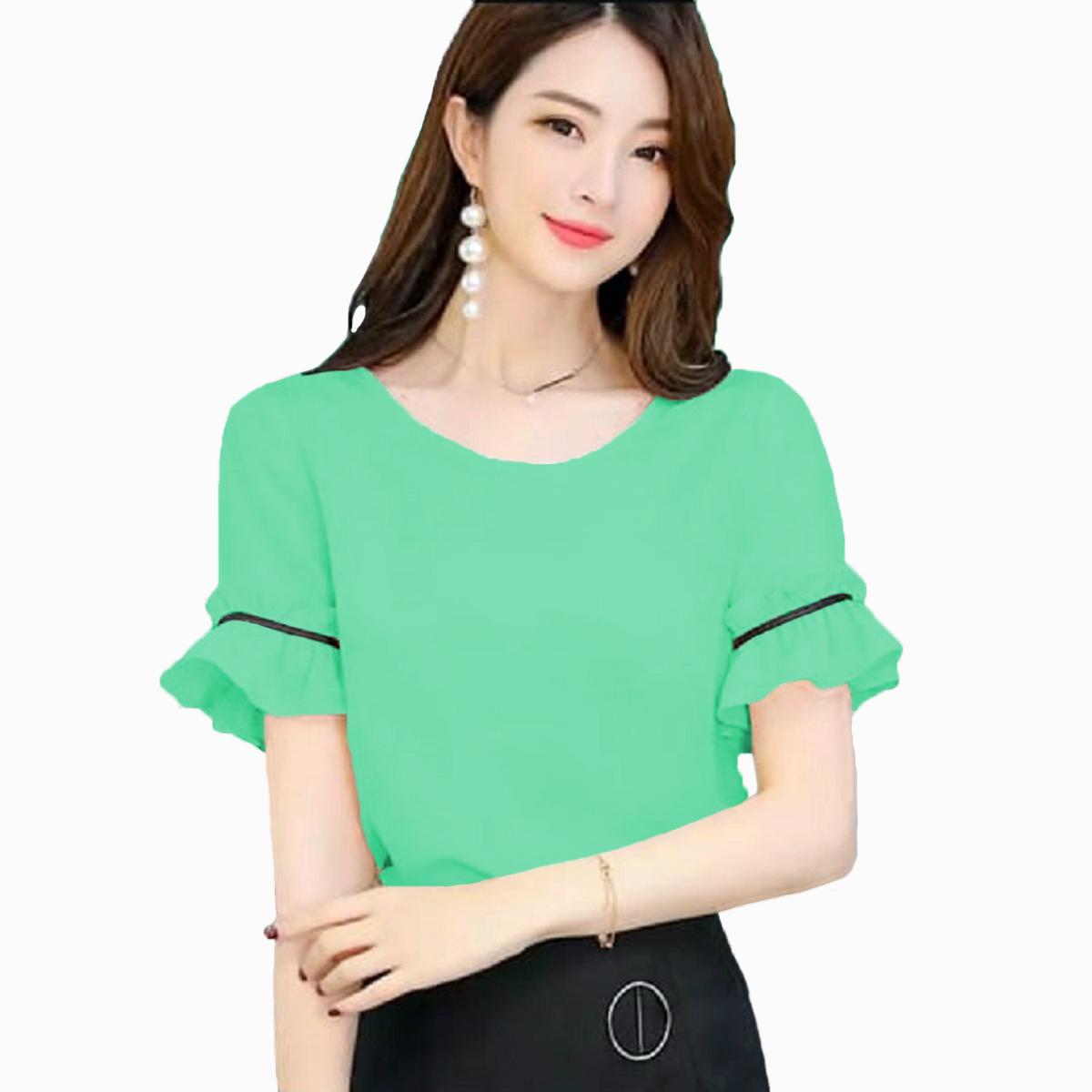 Blouse Tangan Pendek Wanita Gaya Korea Model Terbaru - Jfashion Atari Blouse Tangan Pendek Wanita Gaya Korea Model Terbaru - Jfashion Atari