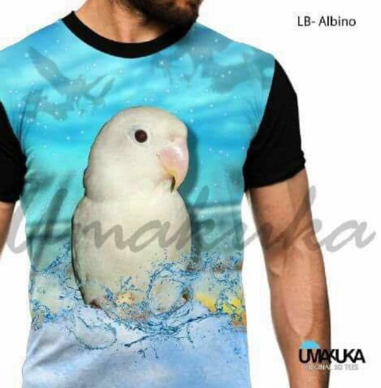 Lb albino kaos burung lovebird kicau mania 3d fullprint