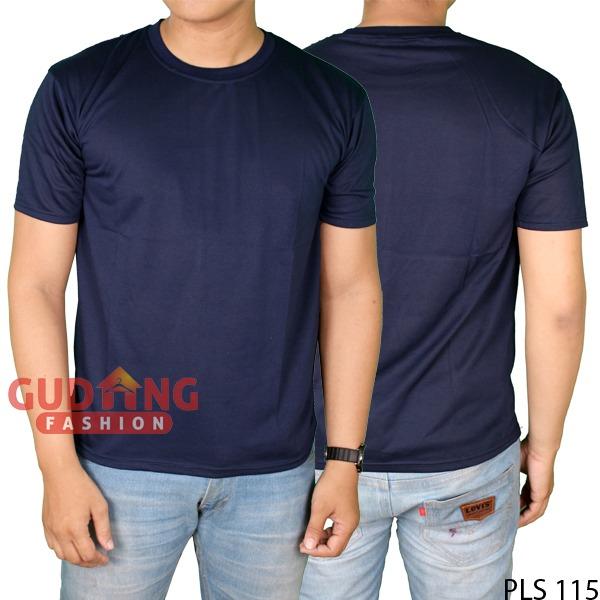 Baju Kaos Polos TC Cotton - Warna Navy Biru Dongker - Pria Wanita Unisex QDS
