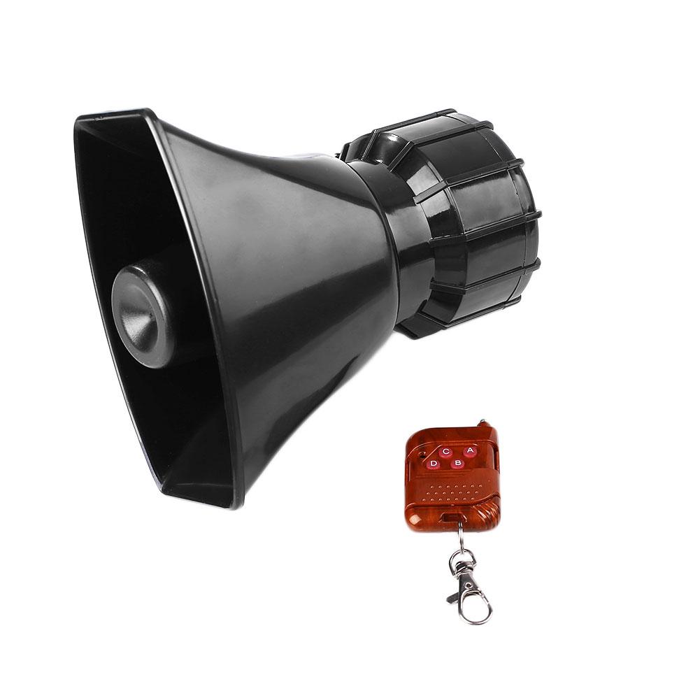 GoGoStore Hitam 100 W 4A Super Keras Remote Control Nirkabel Alarm Horn Loudspeaker-Intl