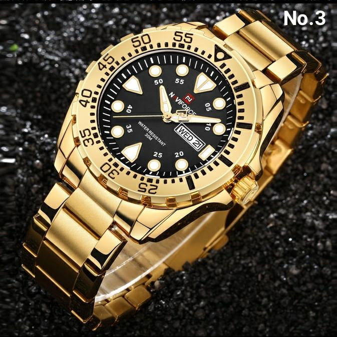 Jam Tangan Pria Original Naviforce 9105 Rantai - 5 Pilihan Warna