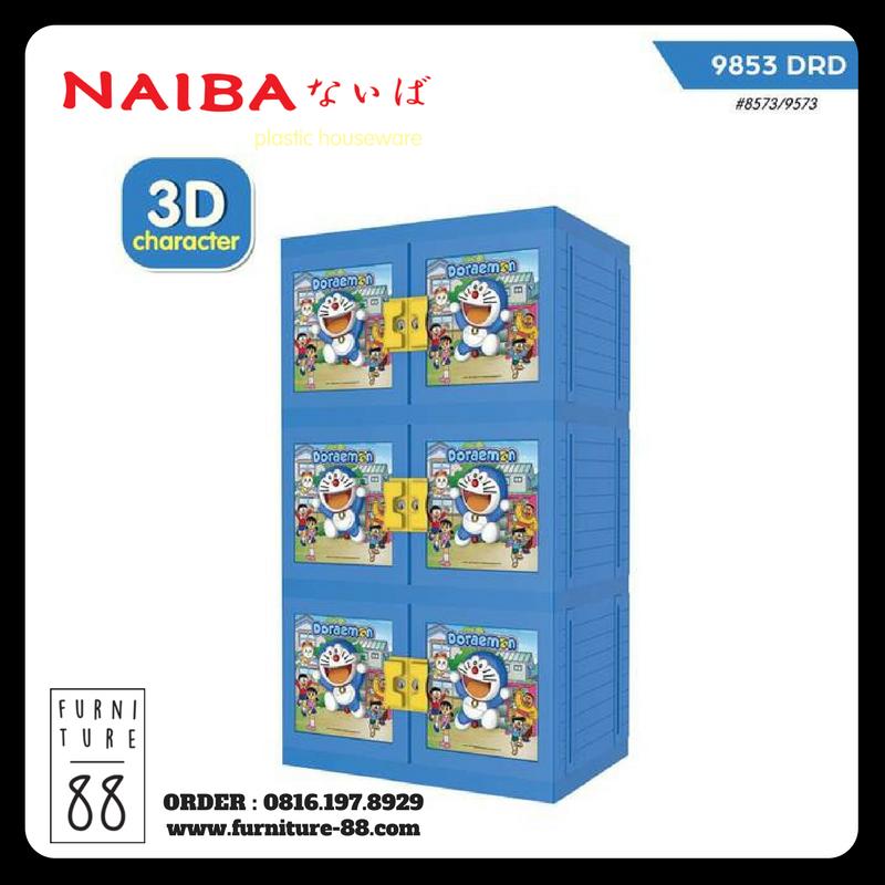 Lemari Plastik 3 Susun Doraemon