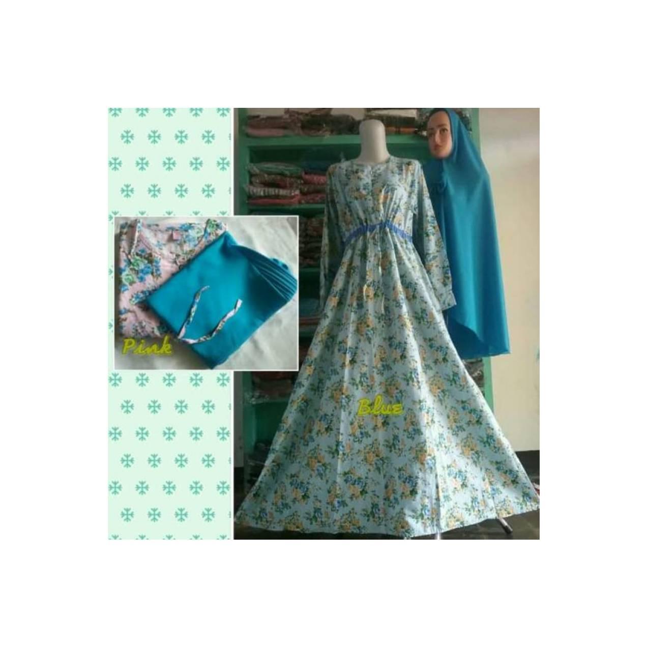 Set Syari/Gamis Syari Bahan Katun Jepang Serut 4 warna