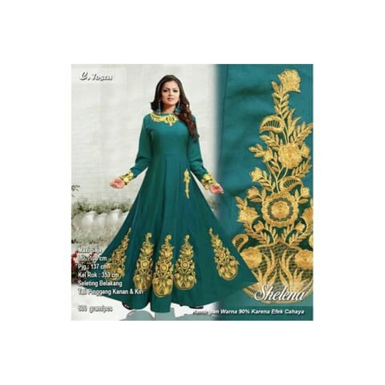 barang laris manis BAJU GAMIS PESTA INDIA REMAJA PREMIUM BATIK BORDIR