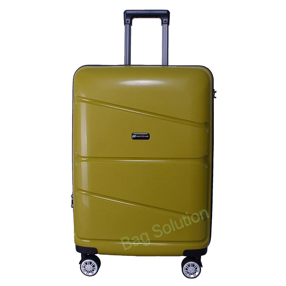 Navy Club Tas Koper Hardcase Fiber PP - 4 Roda Resleting Anti Tusuk Expandable - Kunci TSA - HJAA Size 20 Inch