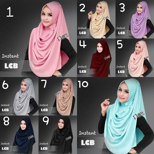 Promo Hari Ini Hijab Jilbab Instant LCB Tren Baru Untuk Lebaran