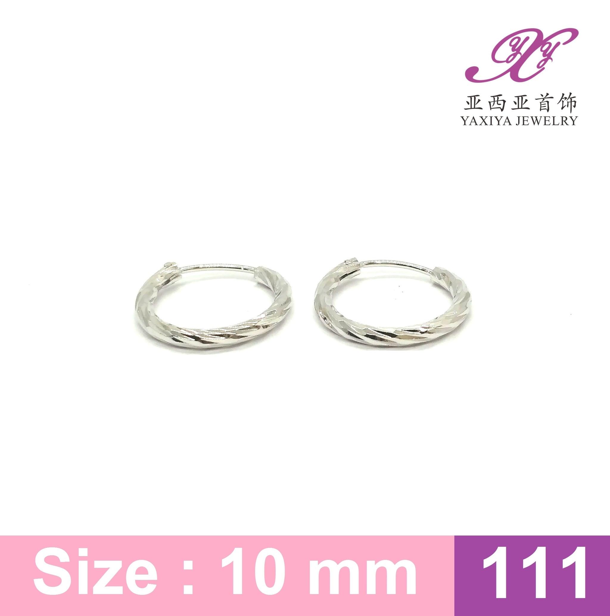 Anting Gipsy Anak Lapis emas putih Perhiasan imitasi 18K Yaxiya 111