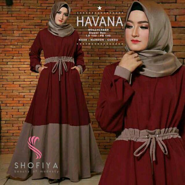 Promo Hari Ini TERMURAH GAMIS HAVANA BAJU MUSLIM MURAH DI ONLEN Untuk Lebaran