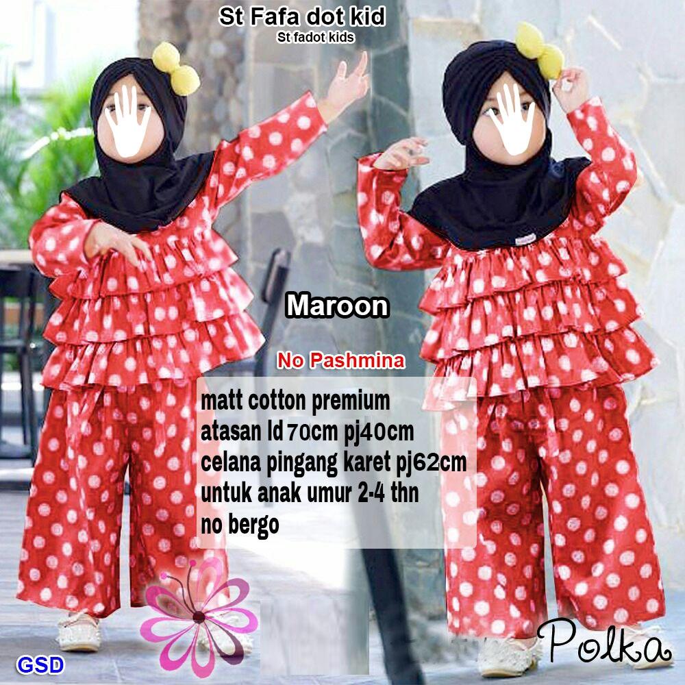 GSD - Baju Anak / Baju Anak Cewek / Baju Muslim Anak / Set Fadot Kids