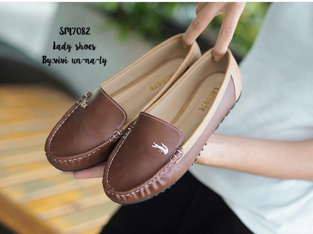 Sepatu Flat Shoes Wanita Crocodile SDB99 Coklat