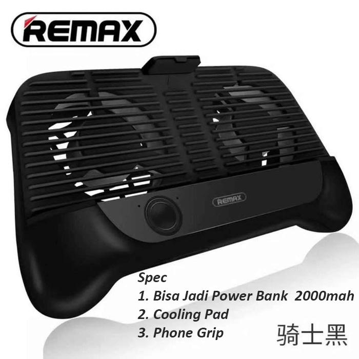 Remax Smartphone Cooling Gamepad RT-EM01 Stand Pad Handphone for Mobile Legend, PUBG, AOV, Free Fire