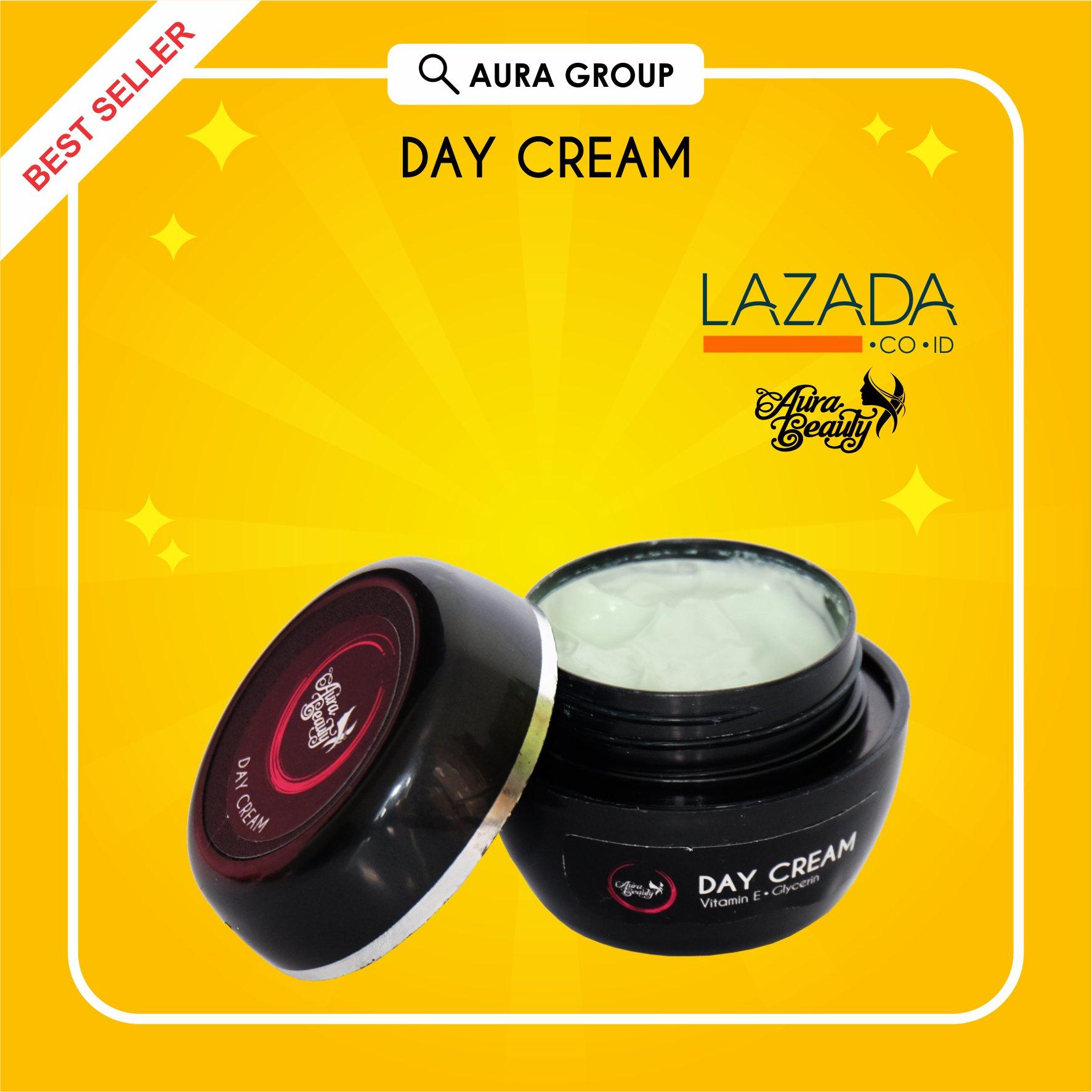 AURA BEAUTY DAY CREAM - Krim Siang - Sebagai Cream Pemutih Wajah Dengan Tabir Surya SPF 15 Untuk Melindungi dari Paparan Sinar Matahari Sekaligus Mencerahkan dan Memutihkan Kulit Wajah Secara Alami