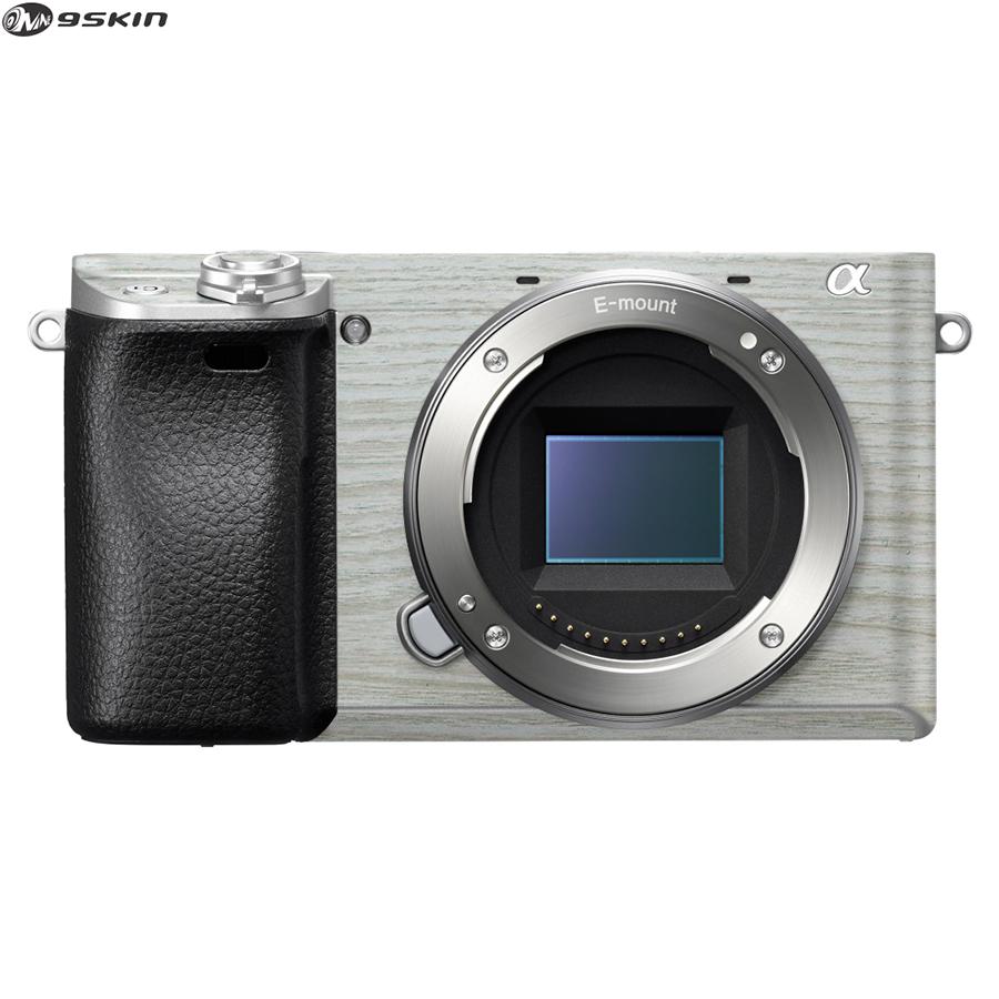 9Skin - Premium Skin Protector untuk Kamera Mirrorless Sony A6300 - Tekstur Wood - Putih