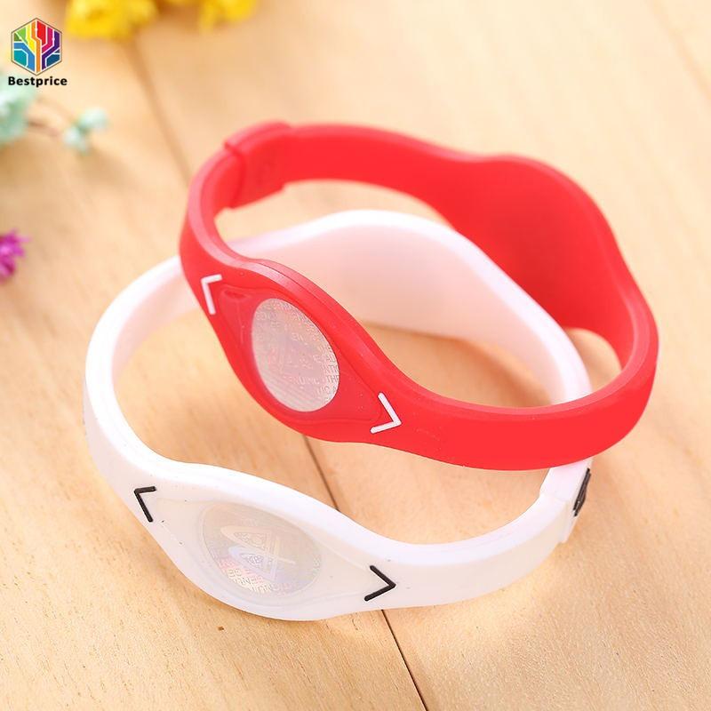 Olahraga Power Balance Energi Kesehatan Gelang Silicone Kode Warna Acak
