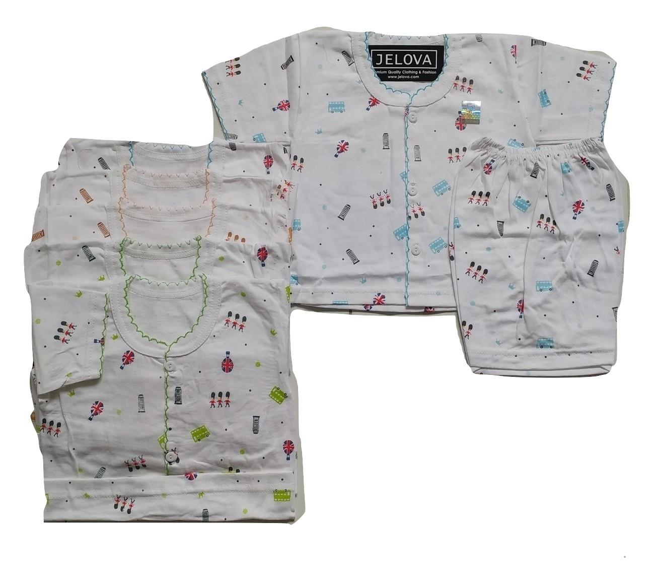 Jelova Angela 6sett Setelan Pendek Baju Baby STPD BIG Recommended for 6-12 Months - MIX colour