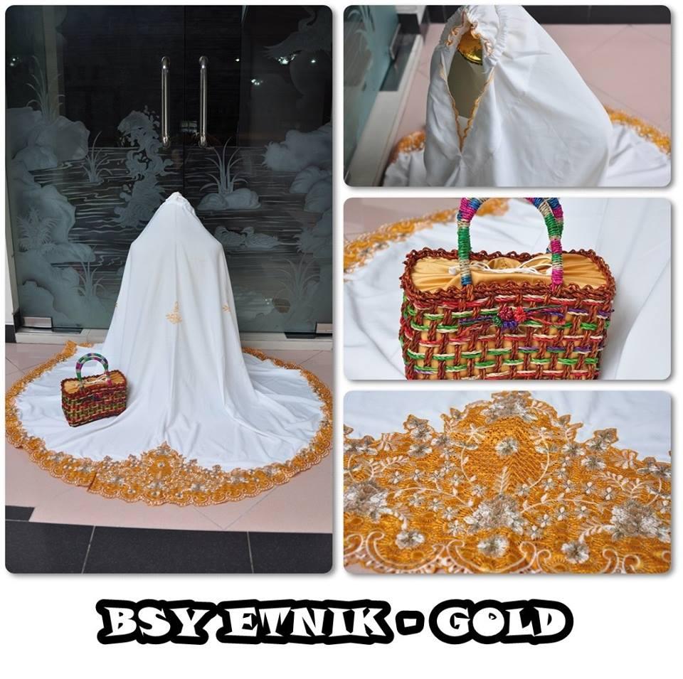 TERLARIS!!! MUKENA BSY ETNIK GOLD mukena mewah / mukena dewasa / mukena tatuis / mukena anak / mukena bali / mukena katun jepang