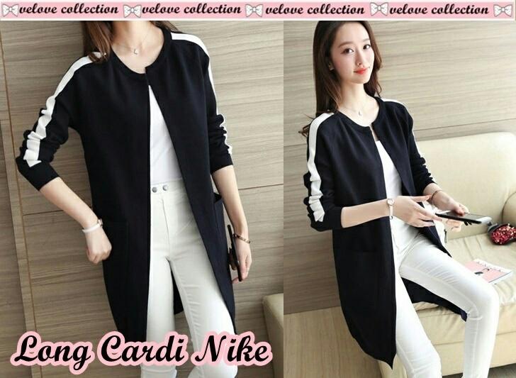 Long cardy nike /fashion wanita/ muslim/fashion muslim/atasan wanita/kemeja wanita/blouse wanita /fashion anak/baju anak /baju anak cewek /jaket wanita /cardigan / hoddie /tunik