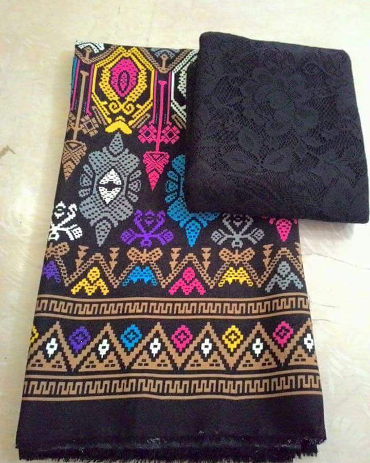 kanaya - setelan kain satin batik uk. 2 mtr dan brokat lembaran uk. 1.5 mtr kebaya bali murah bahan kebaya pesta kebaya wisuda kebaya kutubaru