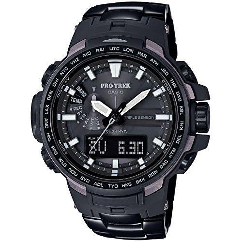 Jam Tangan Casio Protrek Triple Sensor Ver.3 Dipasang Di Seluruh Dunia Enam Stasiun Sesuai Tenaga Surya Radio PRW-6100YT-1JF Pria